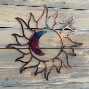 Sun and the moon metal Art - Metal Moon and Sun - SunMoon Metal Art - Metal Art Sun Moon - Home Decor - Wall Hanging