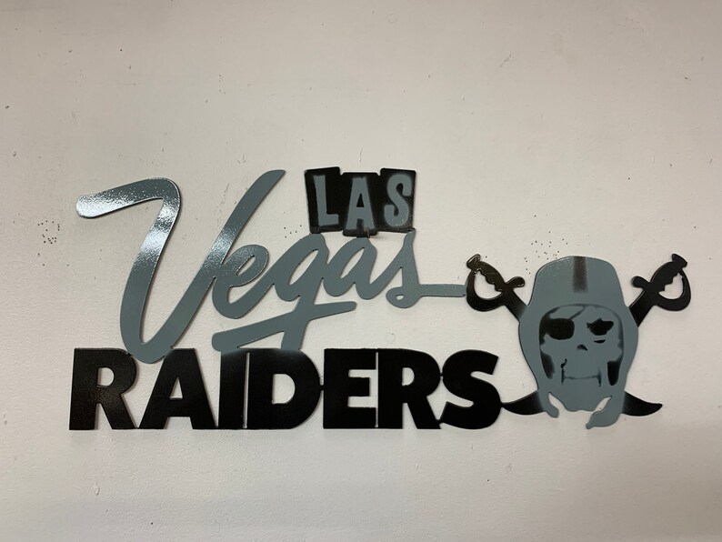Las Vegas Raiders metal wall art Raider Art. Home Decor Etsy