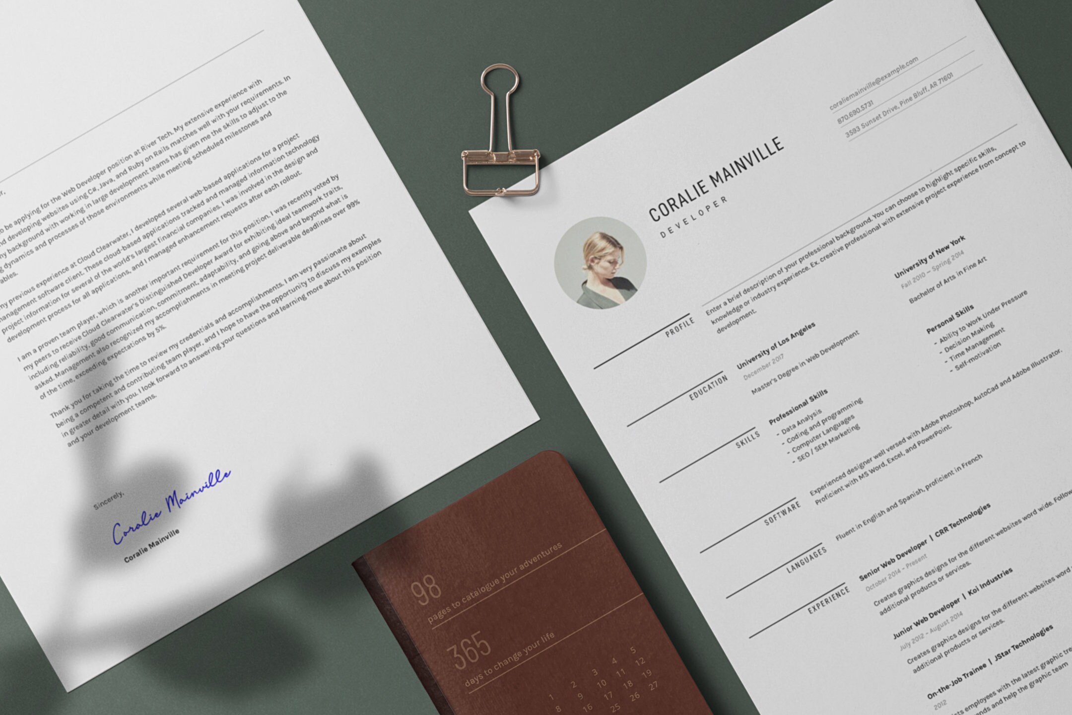 Minimalist Resume Template Simple Resume Design for Word Etsy