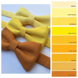 Yellow bow tie. Mustard yellow bow tie. Golden yellow bow tie