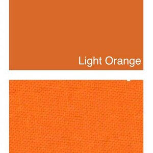 May include: A vertical image showcasing four blocks of orange hues. The top block is a muted pumpkin color, followed by light orange, textured tangerine, and vibrant orange at the bottom. Each block has a color name in white text.