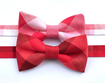 Valentine's day bow tie. Hearts bow tie. Baby bow tie. Vday bow tie