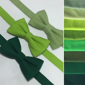Green bow tie. Baby bow tie. Boy bow tie. Adult bow tie.