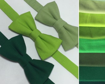 Green bow tie. Baby bow tie. Boy bow tie. Adult bow tie.