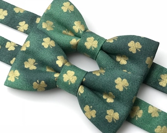 Shamrock bow tie. Clover bow tie. St Patricks day bow tie. St Patricks day baby boy bow tie. St Patricks day Adult bow tie.