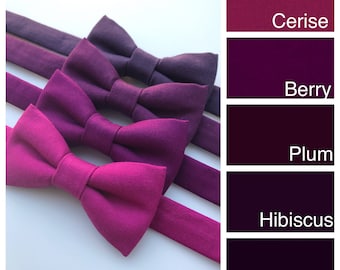 Purple bow tie. Purple baby bow tie. Purple man bow tie. Eggplant bow tie. Plum bow tie.