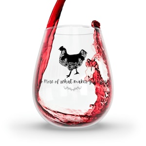 Cluck & Sip: Taça de vinho sem haste inspirada em frango "Faça mais do que te faz feliz"