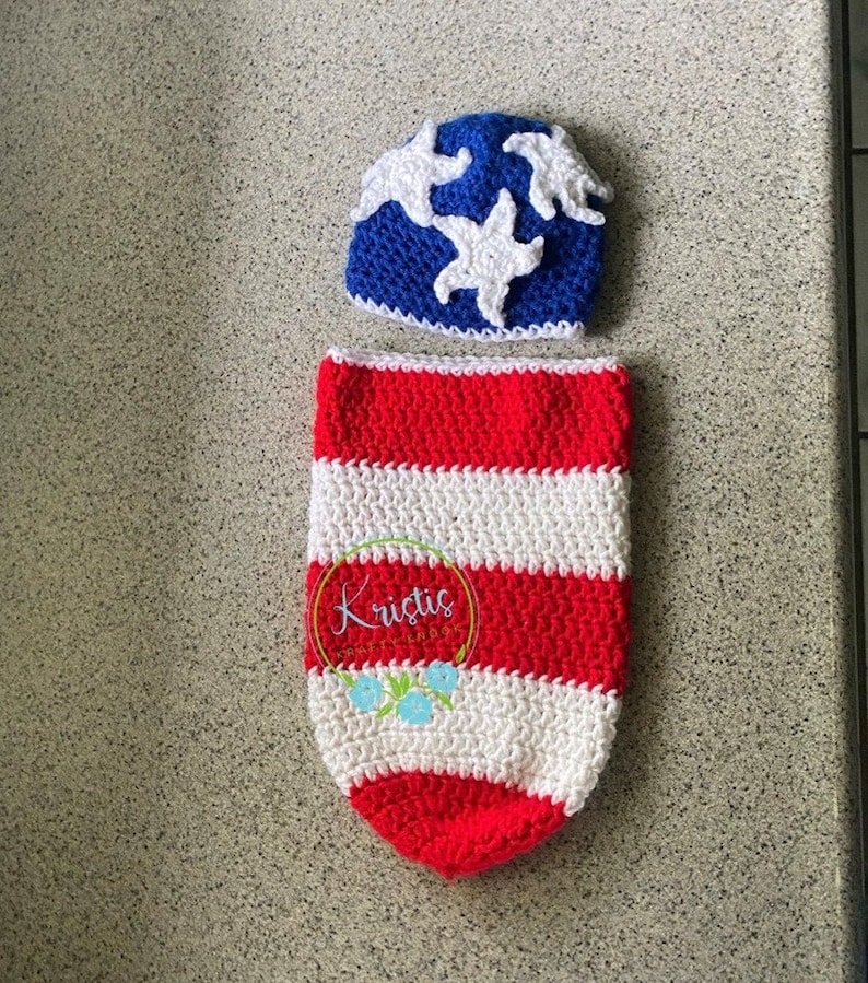 Newborn 4th of July Cocoon Outfit FREE SHIPPING