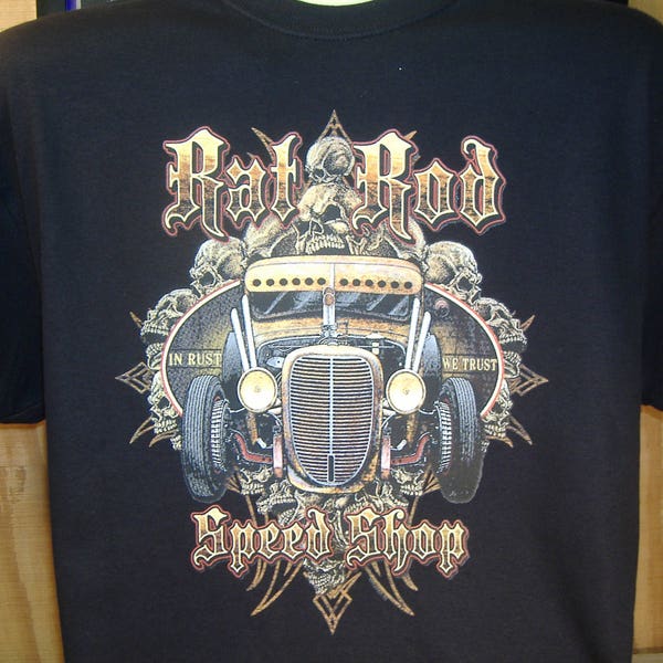 Rat Rod Speed Shop Hot Rod T-shirt 100% Coton S-XXXL