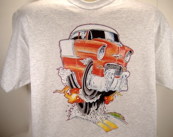 Chevy '55  Hot Rod T-shirt Vintage Design 100% Cotton S-XXXL
