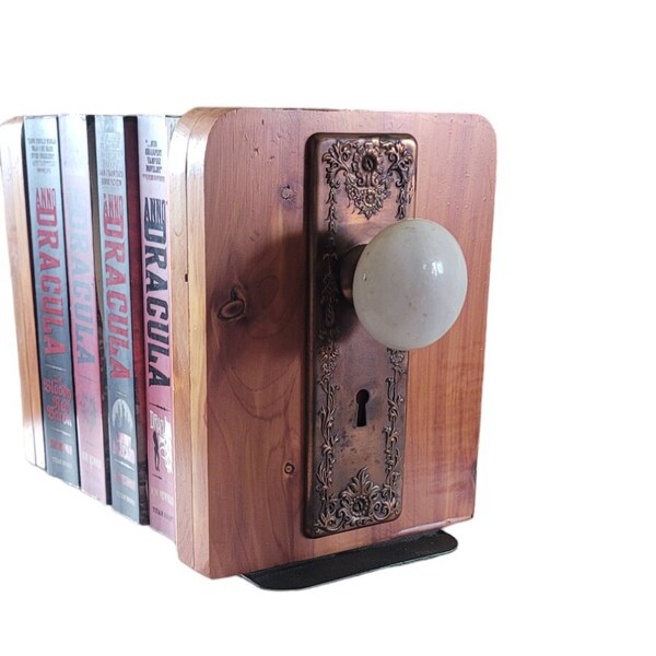 Vtg Porcelain Doorknob Bookends