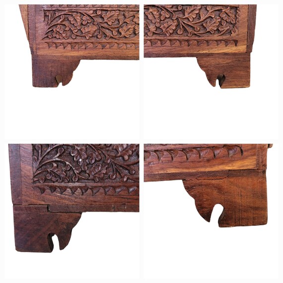 Hand Carved Wood Jewelry Box - image 10