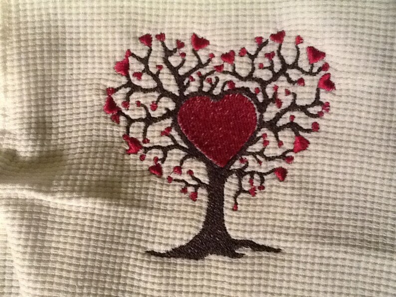 Albero della vita con disegno di ricamo macchina dei cuori per - Etsy