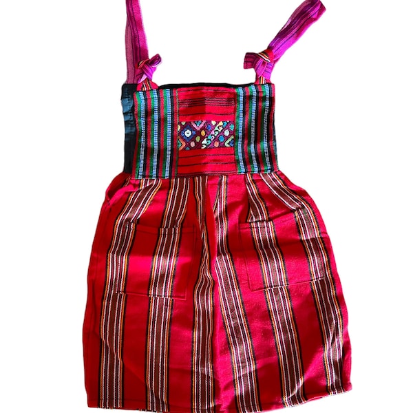 Guatemala Textile Handmade Girls Dress, Size M (2T)