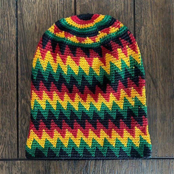 Guatemalan Handmade Crochet Unisex Extra Long Rasta Beanie