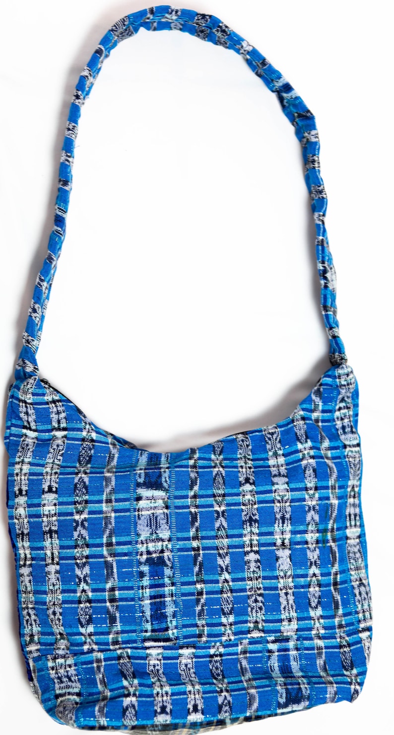 Guatemalan Handmade Floral Embroidery Large Hobo Bag