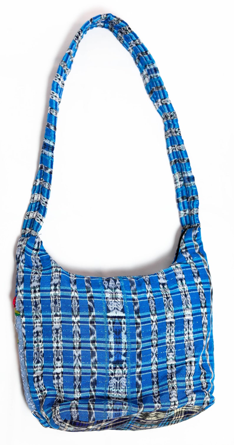 Guatemalan Handmade Floral Embroidery Large Hobo Bag