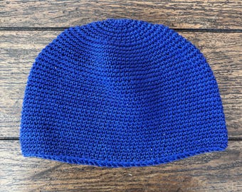 Solid Colors Handmade Crochet Unisex Adult Skull Cap