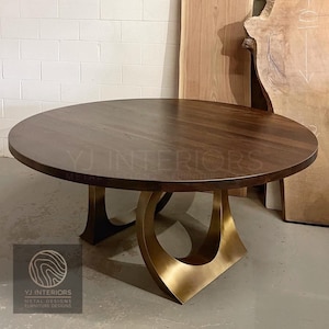 Charcoal Walnut Bronze Halo Table