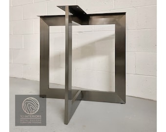 Brushed Stainless Nickel Table Legs - Model: TRIO