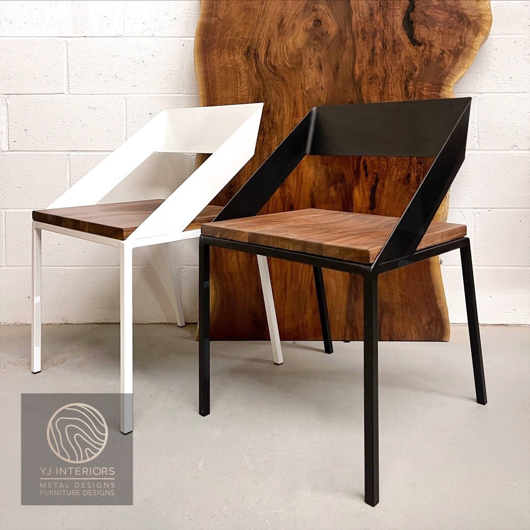 Handcrafted Wood and Metal Frame Dining Chair model Name photo