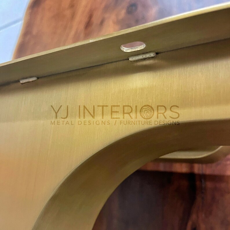 The Y Shape Wishbone Brass Table Legs Satin Brass Gold Finish Etsy