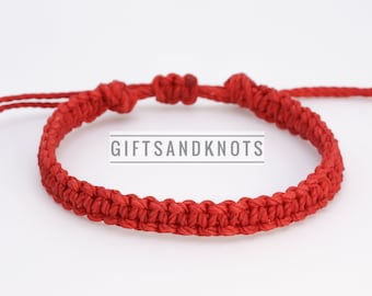 Röda flätade makraméarmband: Storbeställningar och grossistförsäljning