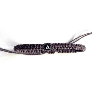 Customizable Waterproof Bracelet with Initial Letter - Handcrafted Macrame Rope for Him or Her