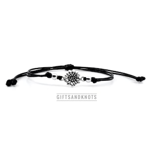 Black Sunflower Anklet Bracelet