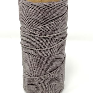 Linhasita Cordoncino cerato 1,5 mm Grigio scuro Macramè PE-6/100G TEX 861 COR 665 116 metri