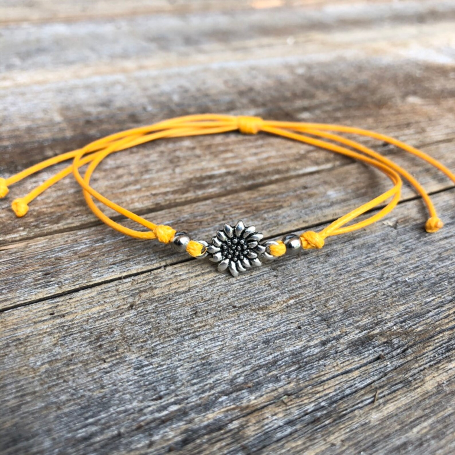 Sunflower Anklet Bracelet Etsy
