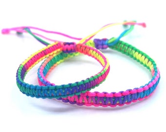 Father and Son Rainbow Matching Bracelet Set