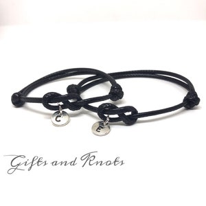 Couple Bracelets, Initial Bracelets, Infinity Knot, Simple Bracelets, His and Hers,