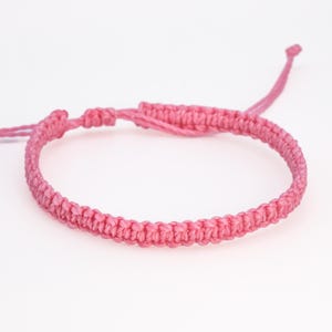 Pink Braided Awareness Bracelet