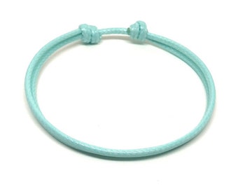 String Bracelet, Minimalist Bracelet, Light Blue, Anklet, Unisex, Family, Favors, Bridesmaids, Boys, Girls