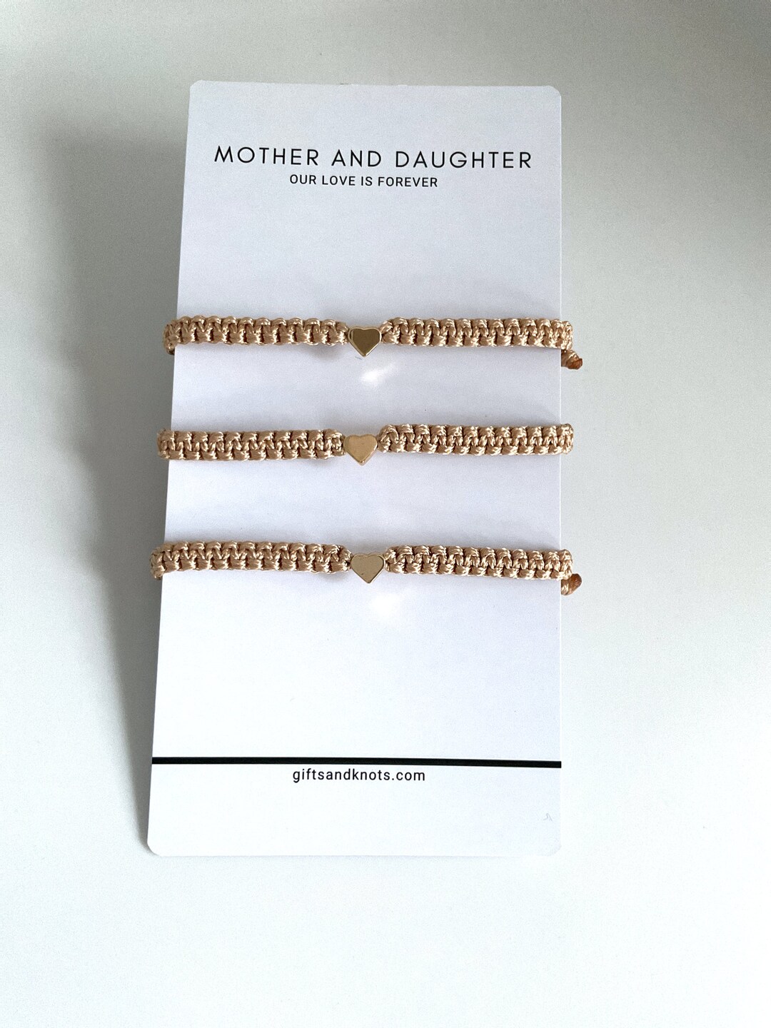 Mother and Two Daughters, Bracelet Set for Mother and Daughters, Gold