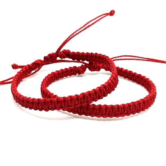 Dad and Son Dark Red Matching Bracelet Set Etsy Canada