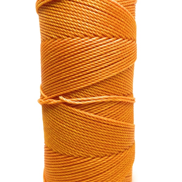 Linhasita Wachskordel 1,5 mm Orange Makramee PE-6/100G TEX 861 COR 38 116 Meter