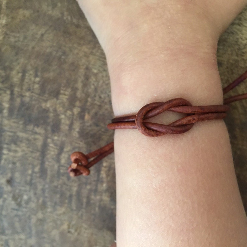 Boys Bracelet, Brown Leather Bracelet, Girls Bracelet, Boys Favors, Children Bracelets, Celtic Knot, Kids Party Favors image 1