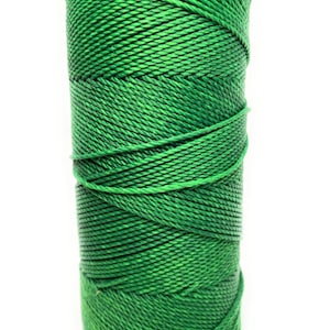 Linhasita Cordoncino cerato verde 1,5 mm Macrame PE-6/100G TEX 861 COR 1045 116 metri
