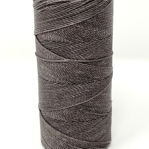Linhasita Waxed Cord 1 mm Dark Gray Macrame PE-4/100G TEX 595 COR 665 168 Meters