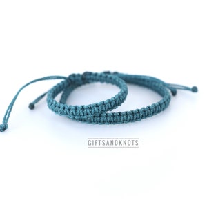 Vader en zoon Deep Teal bijpassende armbandenset