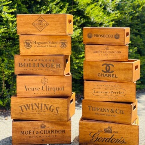 Rustic Wooden Boxes Various Names and Sizes Etsy