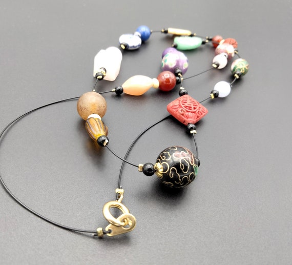 Hand Made Asian Inspired Bead Necklace - image 1