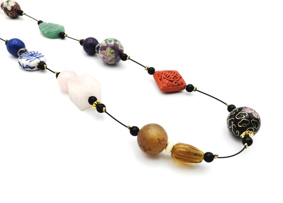 Hand Made Asian Inspired Bead Necklace - image 6