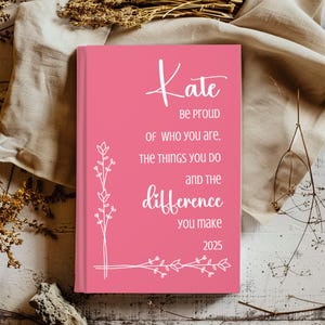 Difference Maker Journal with Name, Personalized Journal Book, Coworker Birthday Gift, Mentor Appreciation, Teacher Gift, Leader Present