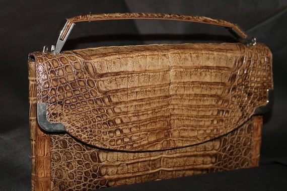 Brown Vintage Real Leather Rare handbag