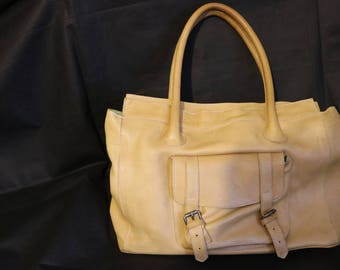 leather vintage handbag made by booden