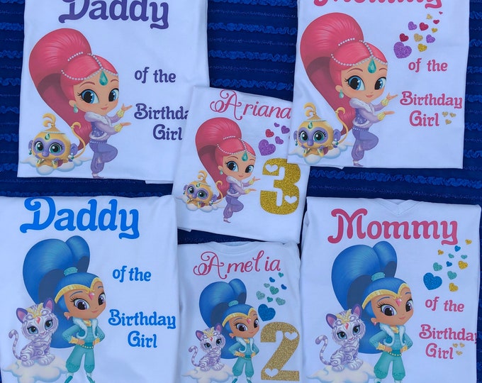 SHIMMER and SHINE inspired family Shirts