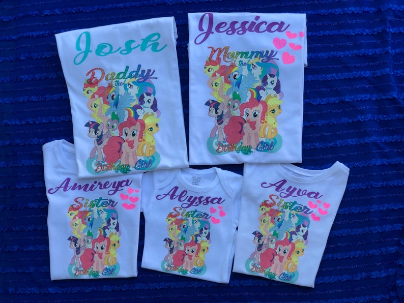 MY LITTLE PONY inspired family Shirts cousin brother sister mommy daddy Grandpa Grandma Granny Auntie uncle